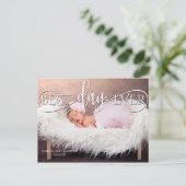 最高のDay Ever新生児写真の発表 ポストカード (スタンド正面)