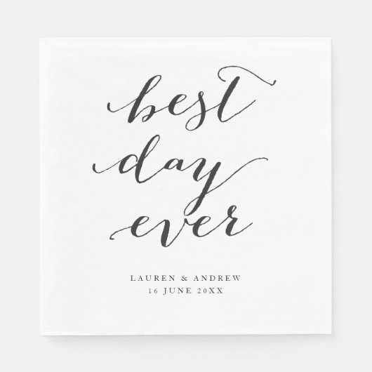 最高のDay Ever書道の結婚日 スタンダードランチョンナプキン (正面)