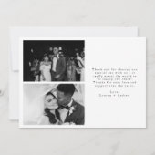 最高のDay Ever書道の結婚3枚の写真 サンキューカード (裏面)