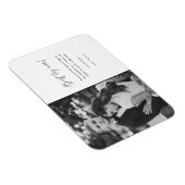 最高のDay Ever白黒の写真結婚ありがとう マグネット (右側)