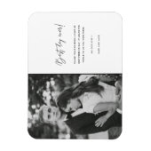 最高のDay Ever白黒の写真結婚ありがとう マグネット (縦)