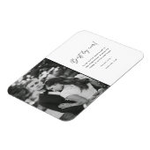 最高のDay Ever白黒の写真結婚ありがとう マグネット (左側)