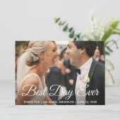 最高のDay Ever結婚の写真サンキューカード サンキューカード (スタンド正面)