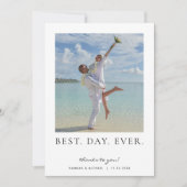最高のDay Ever結婚の写真サンキューカード サンキューカード (正面)