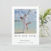 最高のDay Ever結婚の写真サンキューカード サンキューカード (スタンド正面)