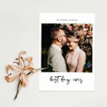 最高のDay Ever結婚の写真サンキューカード サンキューカード<br><div class="desc">ミニマルでエレガントなウェディングサンキューカードはスクリプトタイポグラフィ文字。文字とメッセージはカードの背面で編集できる。レイアウト、フォント、文字サイズの変更など、このデザインの高度なカスタマイズを行うには、上クリックの「」ボタカスタマイズンを使用してください。何か連絡質問があれば私に頼む！</div>