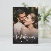 最高のDay Ever結婚の写真サンキューカード サンキューカード (スタンド正面)