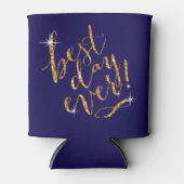 最高のDAY EVER背景色を選択 |金ゴールド 缶クーラー (正面)