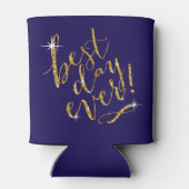 最高のDAY EVER背景色を選択 |金ゴールド 缶クーラー (裏面)