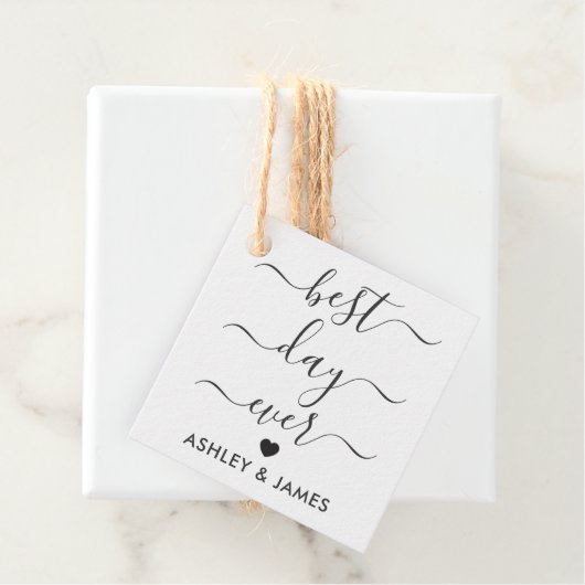 最高のDay Ever贈り物のラベル、結婚の贈り物のラベル、Kraft フェイバータグ (インサイチュ)