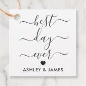 最高のDay Ever贈り物のラベル、結婚の贈り物のラベル、Kraft フェイバータグ (正面)