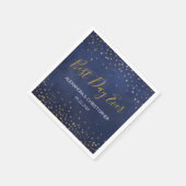 最高のDay Ever金ゴールドハート結婚紙吹雪 スタンダードカクテルナプキン (角)