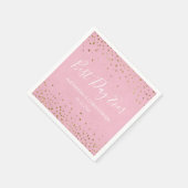 最高のDay Ever金ゴールドハート結婚紙吹雪 スタンダードカクテルナプキン (角)