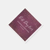 最高のDay Ever金ゴールドハート結婚紙吹雪 スタンダードカクテルナプキン (角)