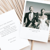 「最高のDay Ever」写真の結婚サンキューカード 招待状