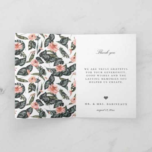 最高のDay Ever 結婚 Toricalの写真ありがとう サンキューカード (内部)