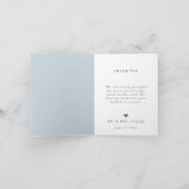 最高のDay Ever Blueの写真結婚ありがとう サンキューカード (内部)