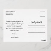 最高のDay Ever Cute結婚's You Photo 箔シーズンポストカード (裏面)