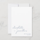 最高のDay Ever Dusty Blue Script Photo 結婚's サンキューカード (正面)