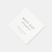 最高のDay Ever Minimalistエレガント Script's 結婚. スタンダードカクテルナプキン (角)