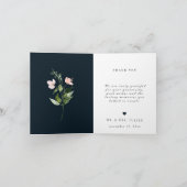 最高のDay Ever Navyの写真結婚ありがとう サンキューカード (内部)