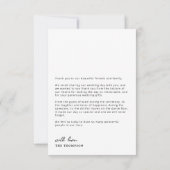 最高のDay Ever Photo書道スクリプ結婚ト サンキューカード (裏面)