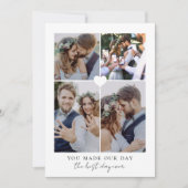 最高のDay Ever Photo Collage結婚の サンキューカード (正面)