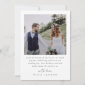 最高のDay Ever Photo Collage結婚の サンキューカード (裏面)