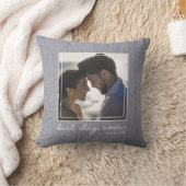 最高のDay Ever Photo Script新婚の日結婚付 クッション (ブランケット)