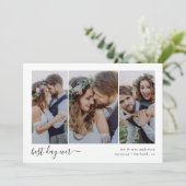 最高のDay Ever Script Triptych写真結婚の サンキューカード (スタンド正面)