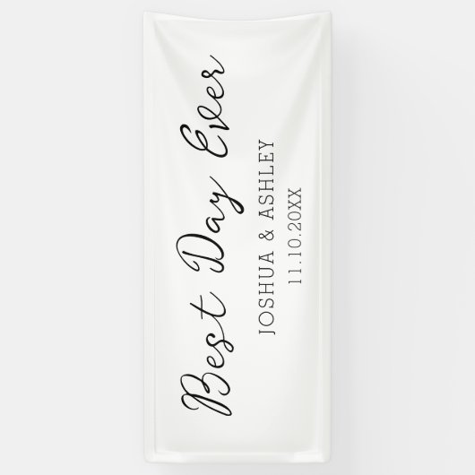 最高のDay Ever Script Writhal結婚's Welcome 横断幕 (縦)