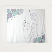 最高のDay Ever Seashell薄紫写真の背景 タペストリー (正面(横))