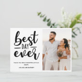 最高のDay Ever Wedding Day Photo Thank You サンキューカード (スタンド正面)