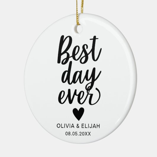 最高のDay With Day 結婚 With Day セラミックオーナメント (左)