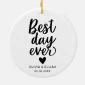 最高のDay  With Day 結婚 With Day セラミックオーナメント (裏面)