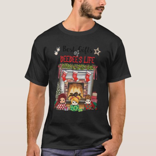 最高のDeeee Life Fireplace Christmas Tシャツ (正面)