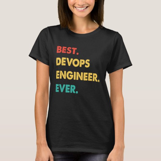 最高のDevOpsエンジニア レトロ風DevOpsエンジニア Tシャツ (正面)