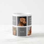 最高のDog Everパーソナライズされた Gray 5 Photo Mag コーヒーマグカップ (中央)