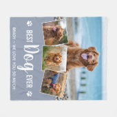 最高のDog Everモダン Gray Photo Collage フリースブランケット (正面(横))
