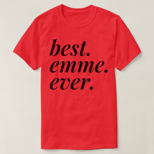 最高のEmme名パーソナライズされた女BFF Fr Tシャツ (デザイン正面)