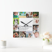 最高のEver祖父母の定義12写真 スクエア壁時計 (ホーム)