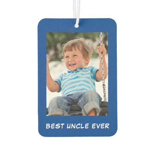 最高のEver Blue写真パーソナライズされた カーエアーフレッシュナー (裏面)