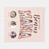 最高のEver  Bonus Mama Three Photo Mother's Day フリースブランケット (正面(横))