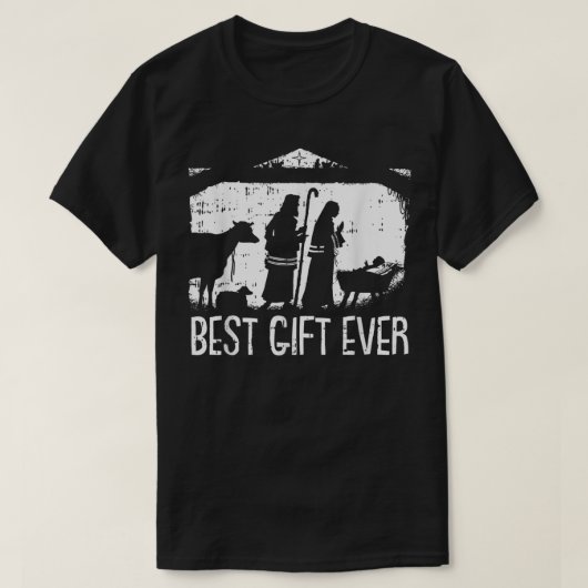 最高のEver Christmasカッコいい Jesus出生Scene Chri Tシャツ (デザイン正面)