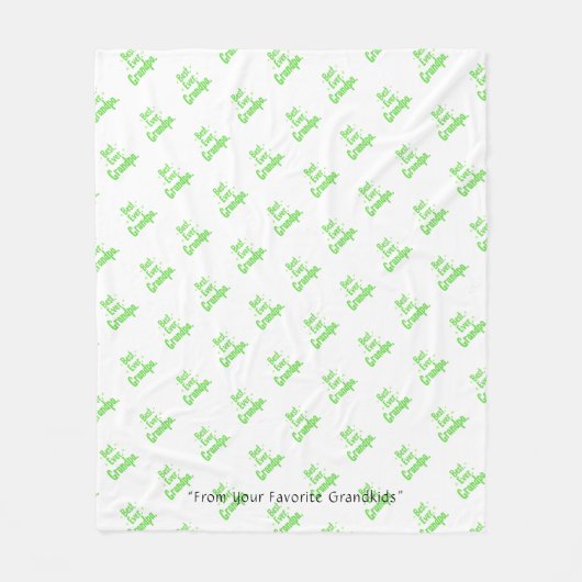 最高のEver Grandpa Blanet – 彼のためのカスタムギフト フリースブランケット (正面)