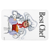 最高のFat Chefフランスの Magnet by Artist マグネット (横)