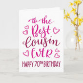 最高のFishes Ever 70誕生日タイポグラフィ カード (黄色い花)