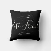 最高のFriend白黒スクリミニマルプモダント クッション (裏面)