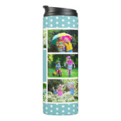 最高のFriend Ever Photo Collage Sky Blue and White タンブラー (回転右)