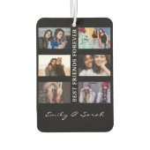 最高のFriend Foreverカスタム6写真コラージュ&名前 カーエアーフレッシュナー (裏面)